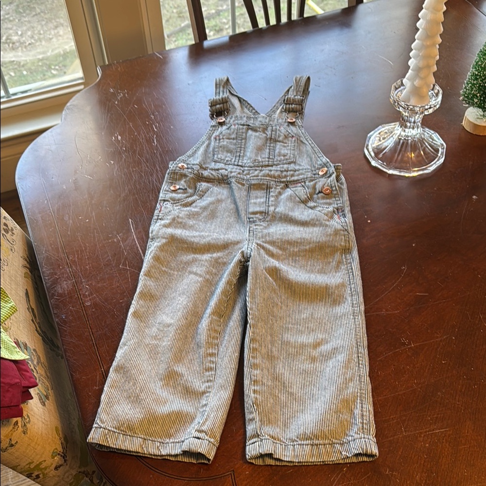 Striped Kids Overalls